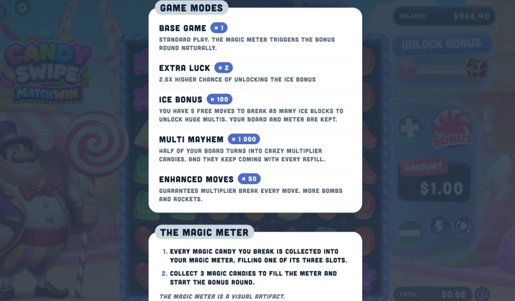 Where to Play Candy Swipe Matchwin Online